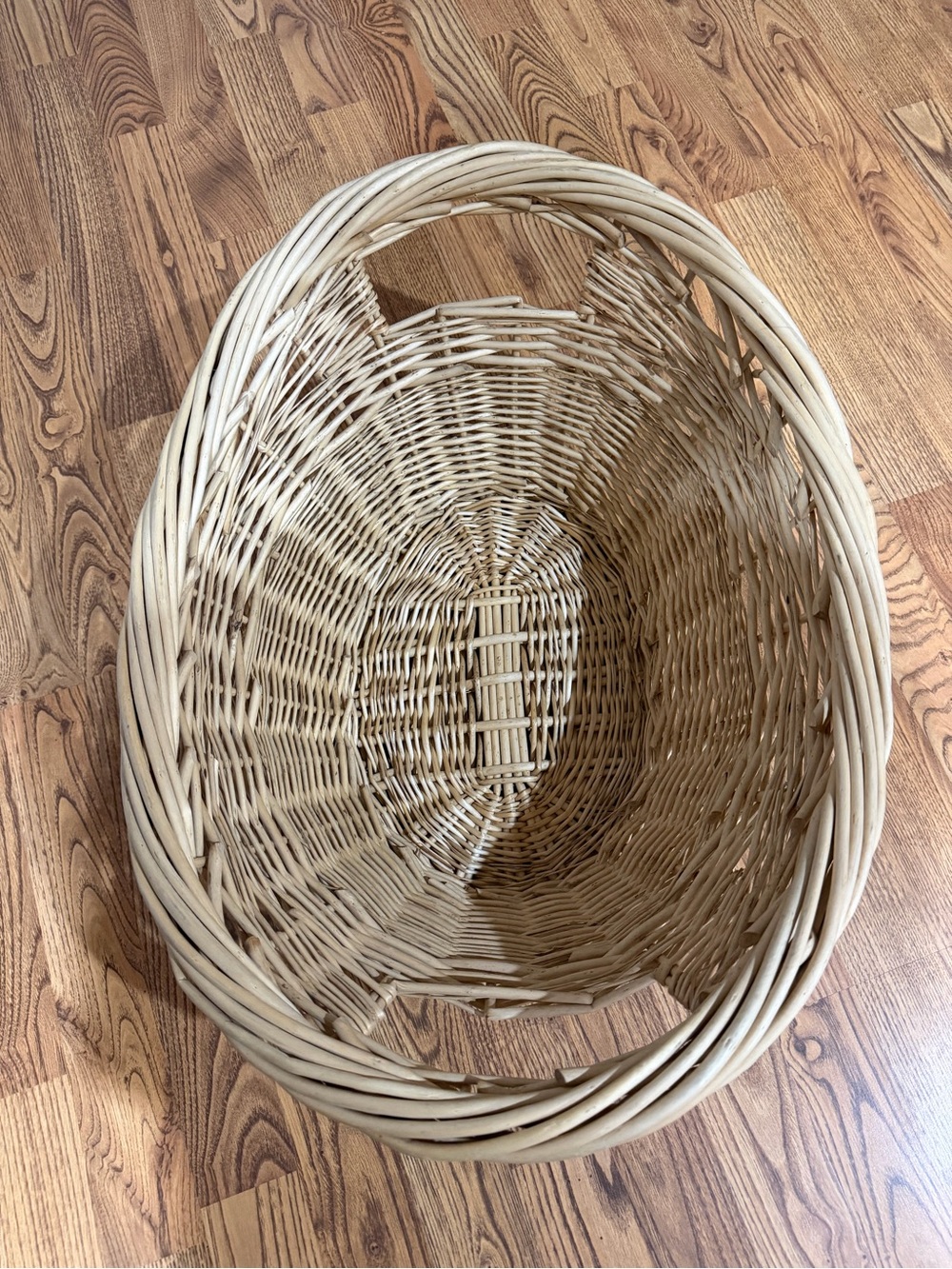 Wicker Storage Basket in Cream